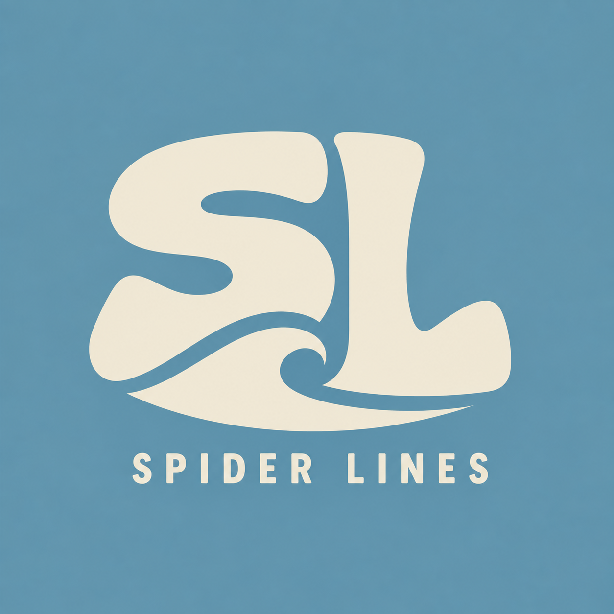Logo principal Spider Lines, SL com uma onda integrada